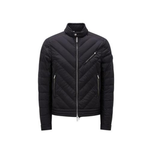 Moncler Modernt Herr Quiltad Bikerjacka Black, Herr