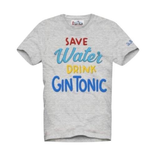 MC2 Saint Barth Kortärmad herr tee Save Water Gin Tonic Gray, Herr