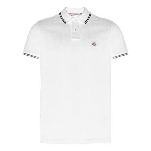 Moncler Klassiskt Logopiké White, Herr