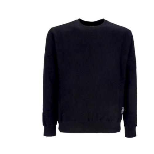 Propaganda Crewneck Sweatshirt Broderad Label Svart Black, Herr