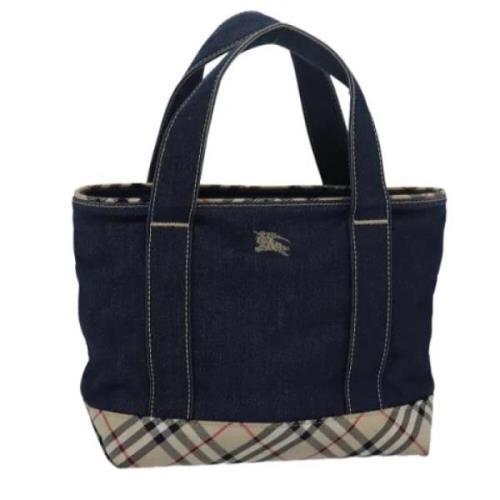 Burberry Vintage Pre-owned Canvas handvskor Blue, Dam