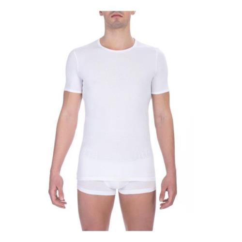 Bikkembergs Bomull Crew Neck T-Shirt Paket White, Herr