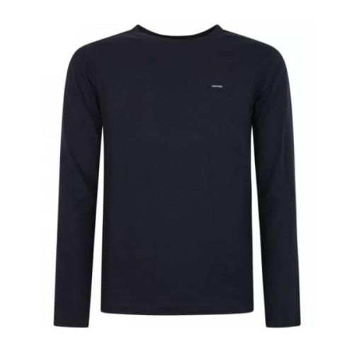 Calvin Klein Herr Stretch Slim Fit Långärmad T-shirt Blue, Herr