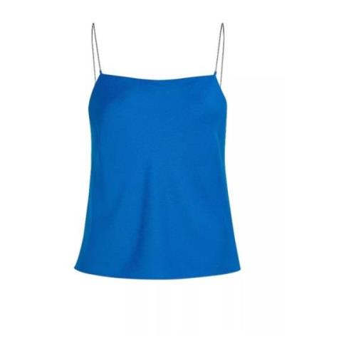 Calvin Klein Metall Detalj Cami Topp Blue, Dam