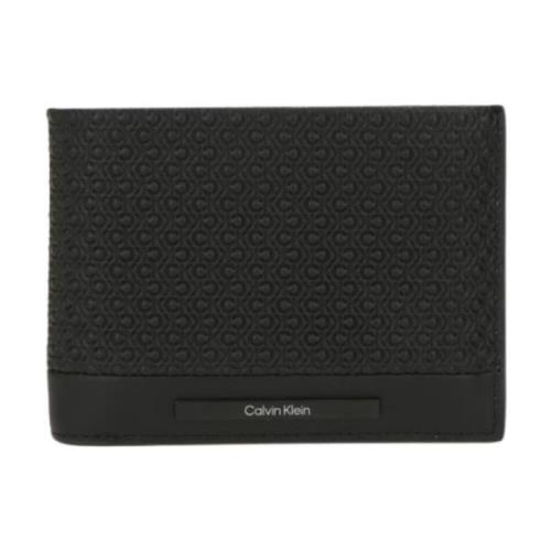 Calvin Klein Modern Bar Trifold Plånbok med Myntficka Black, Herr