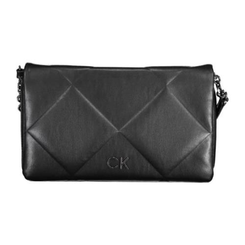 Calvin Klein Svart Axelväska med Justerbar Rem Black, Dam