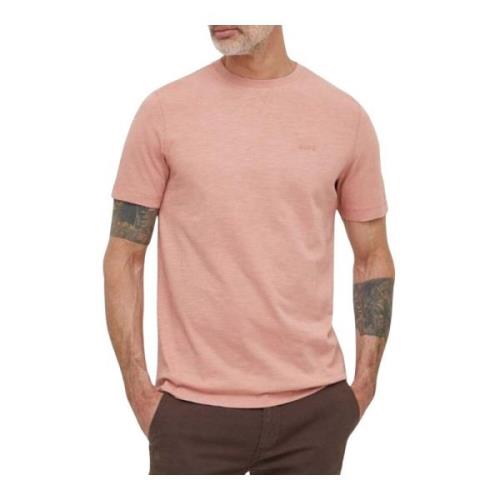 Hugo Boss Herr Slub Tee Pink, Herr