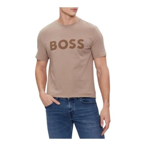 Hugo Boss Mäns Thinking T-shirt Brown, Herr