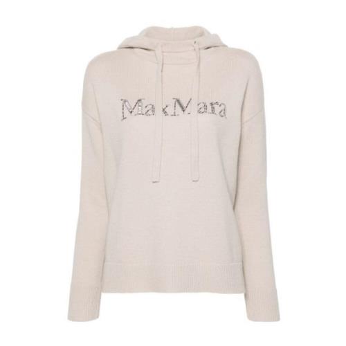 Max Mara Beige Hoodie med Strass Beige, Dam