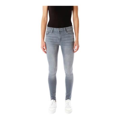 Pepe Jeans Högmidjade Skinny Fit Jeans Gray, Dam