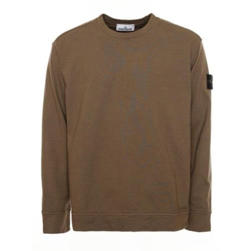 Stone Island Lätt Sweatshirt med Rund Hals Green, Herr