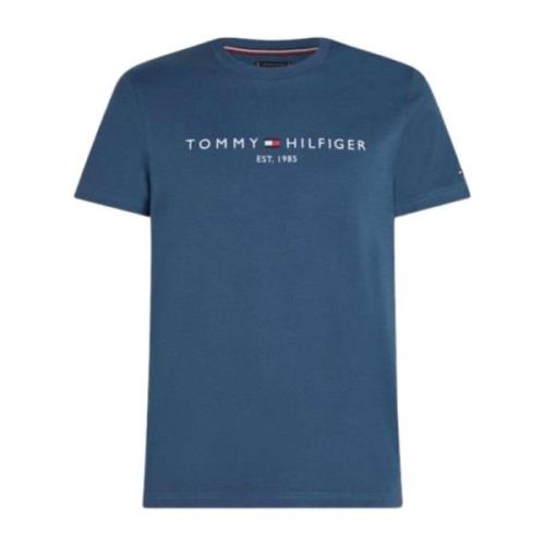 Tommy Hilfiger Herr Logo T-shirt Blue, Herr