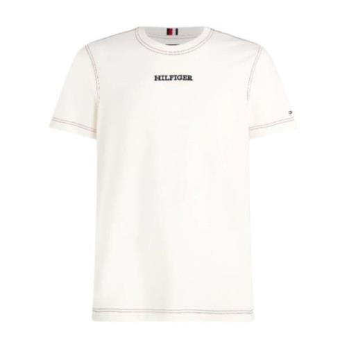 Tommy Hilfiger Herr Monotype Stitching Tee Beige, Herr