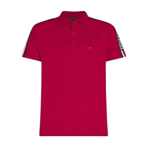 Tommy Hilfiger Global Stripe Monotype Polo Shirt Red, Herr