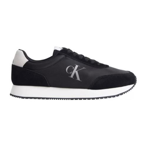 Calvin Klein Jeans Svarta Avslappnade Syntetiska Sneakers Black, Herr