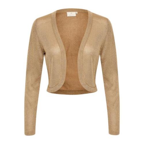 Kaffe Feminin Glitter Bolero Jacka Brown, Dam