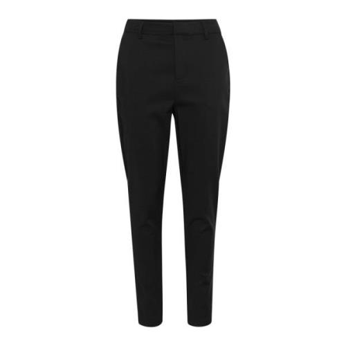 Kaffe Svart Djup Skinny Byxor Black, Dam