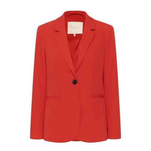 Kaffe Eldig Röd Blazer Jacka Red, Dam