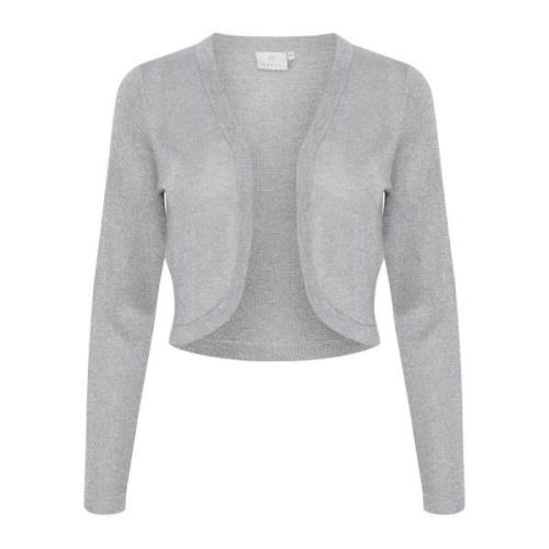 Kaffe Feminin Öppen Bolero Jacka Grå Silver Gray, Dam