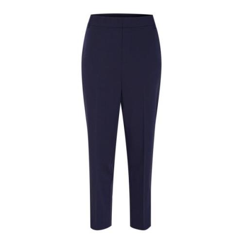 InWear Modern Cropped Byxor Marinblå Blue, Dam