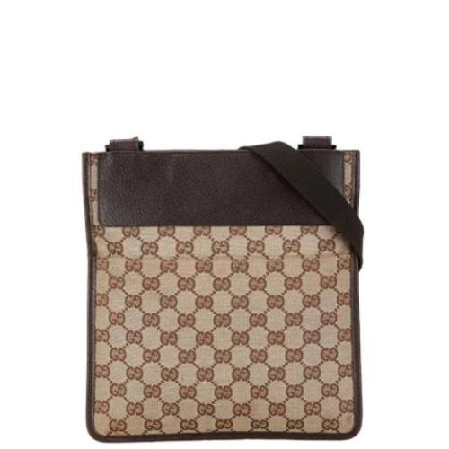 Gucci Vintage Pre-owned Canvas gucci-vskor Beige, Dam