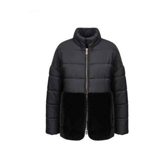 Testoni Quiltad Shearling Cape Black, Herr