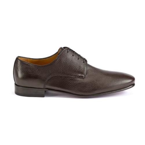 Testoni Mjuk Deerskin Captoe Derby Sko Brown, Herr