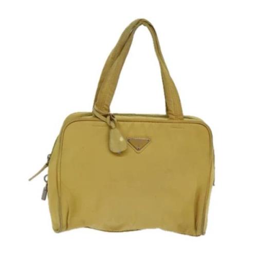 Prada Vintage Pre-owned Tyg prada-vskor Yellow, Dam