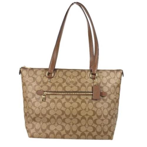 Coach Pre-owned Pre-owned Tyg handvskor Brown, Dam