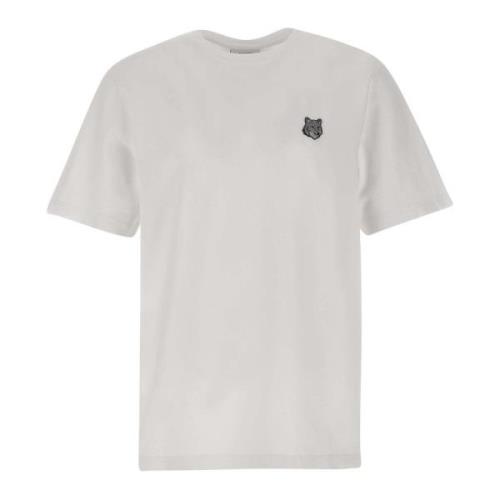 Maison Kitsuné Fox Logo Vit T-shirt White, Herr