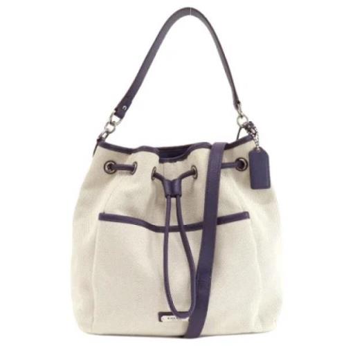 Coach Pre-owned Pre-owned Canvas handvskor Beige, Dam