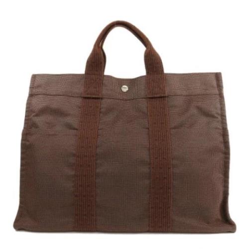 Hermès Vintage Pre-owned Canvas handvskor Brown, Dam