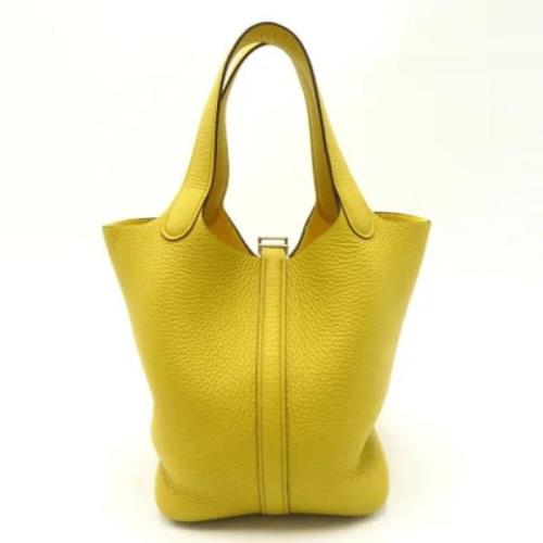 Hermès Vintage Pre-owned Laeder handvskor Yellow, Dam