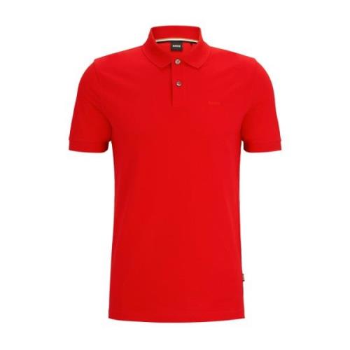 Boss Pique Polo Shirt Red, Herr