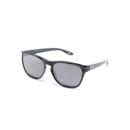 Oakley Svarta Fyrkantiga Bågar Solglasögon Grå Linser Black, Unisex