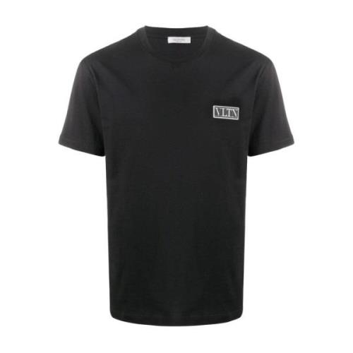 Valentino Logo Patch Slim Fit T-shirt Black, Herr