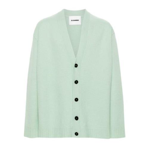 Jil Sander Ljusgrön Cardigan Sweater Green, Herr