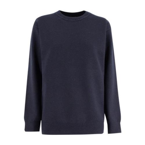 Fabiana Filippi Plush Stickad Crew Neck Sweater Blue, Dam