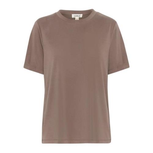 Soaked in Luxury Lös Passform Tee Top Morel Brown, Dam