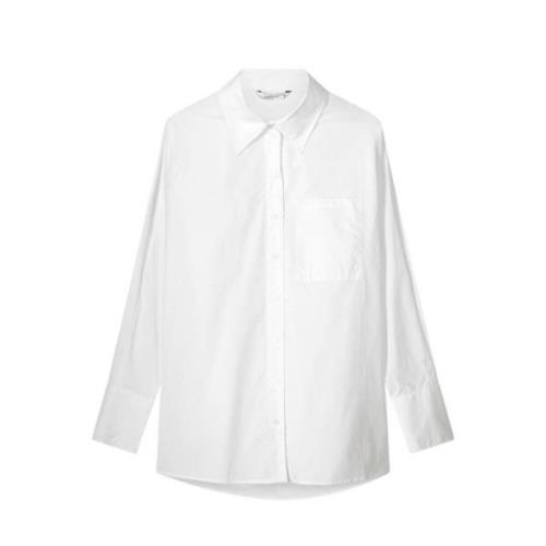 Summum Woman Crispy Poplin Blus Amsterdam Stil White, Dam