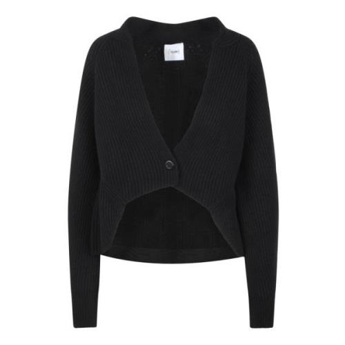 Nude Räfflad Mini Cardigan Stickad Black, Dam