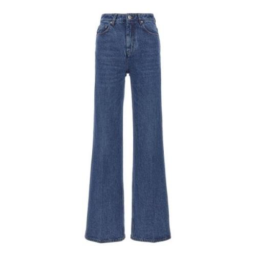 Ami Paris Utställd Bomull Denim Jeans Blå Blue, Dam