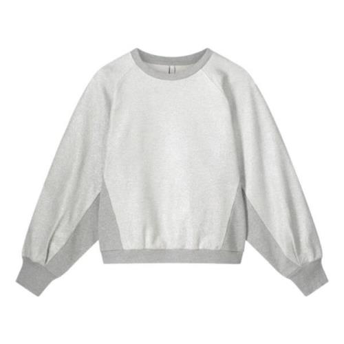 Summum Woman Coated Sweat Loose Fit Sweater Grå Gray, Dam