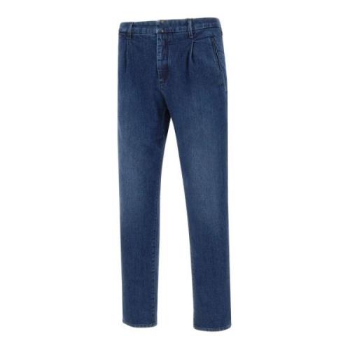 Incotex Blå Stretch Denim Jeans Blue, Herr