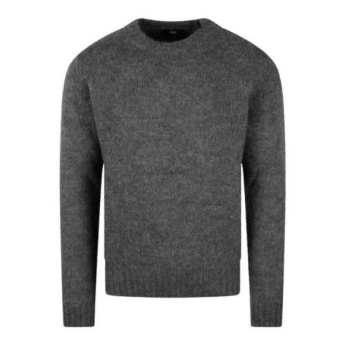 Herno Alpaca Crew Neck Sweater Gray, Herr