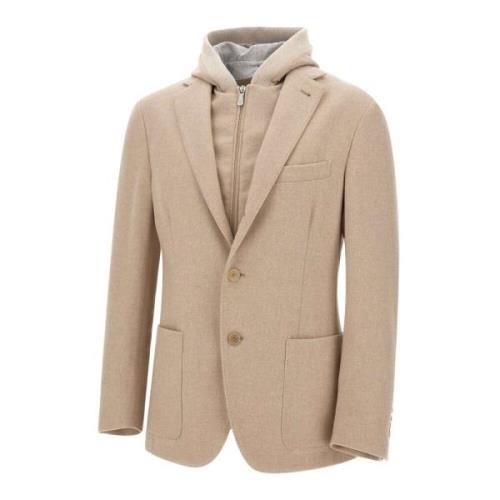 Eleventy Ull Kashmir Jacka Sand Blazer Beige, Herr