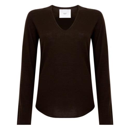 Vanisé Bruna Sweaters för Stiligt Utseende Brown, Dam