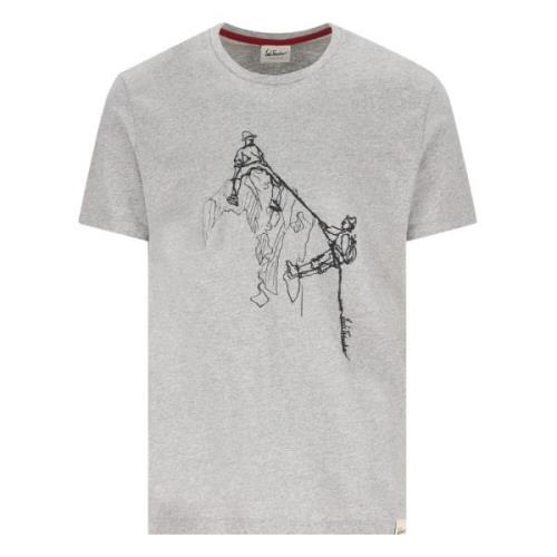 Luis Trenker Avslappnad Bomull T-shirt Gray, Herr