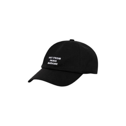 Drole de Monsieur Broderad Slogan Bomull Baseballkeps Black, Herr