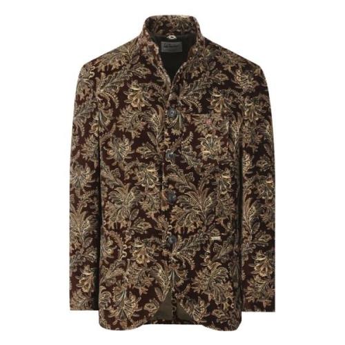 Luis Trenker Damask Blazer för Män Brown, Herr